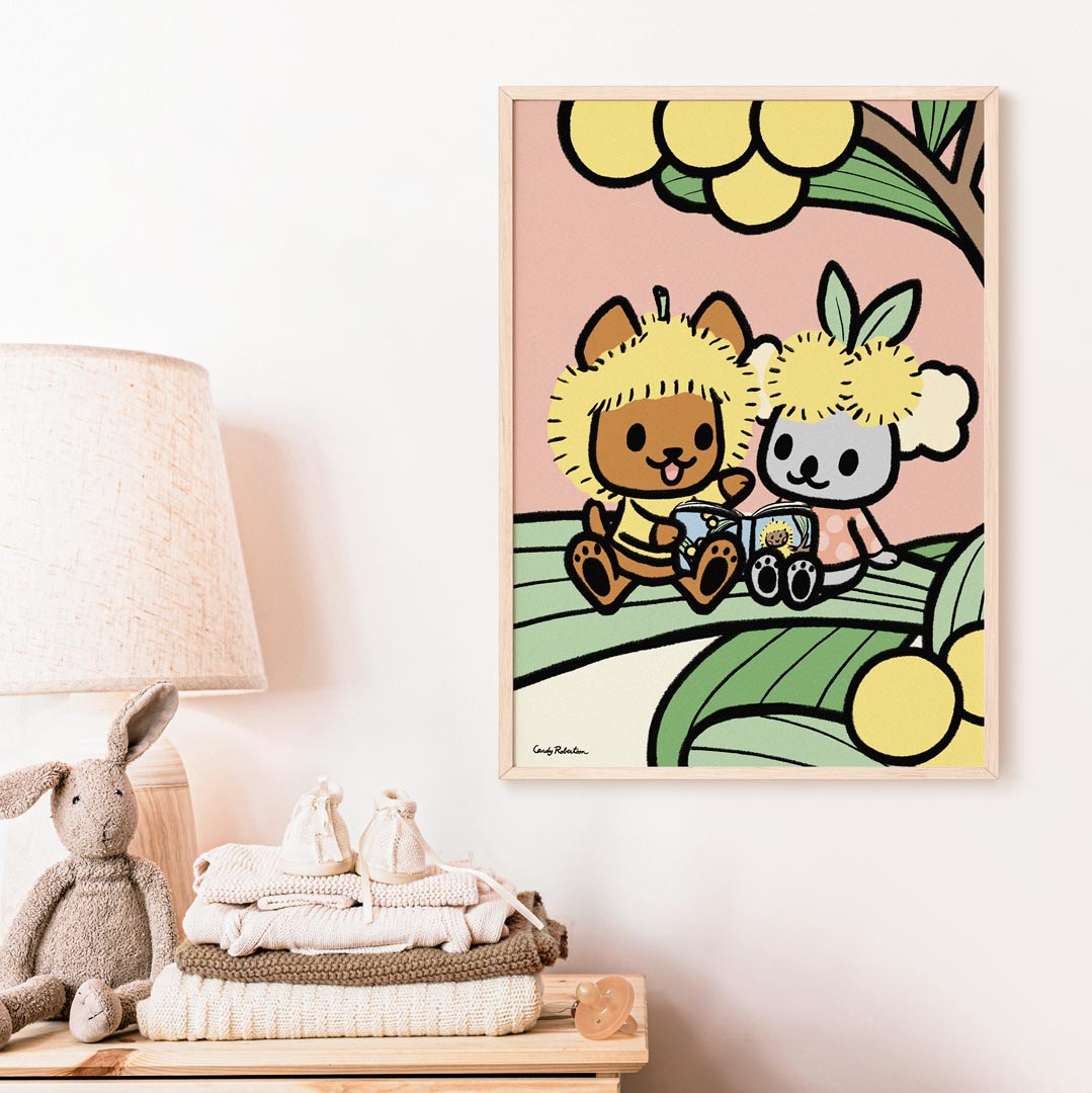 Roobee Roo wall art for kids rooms