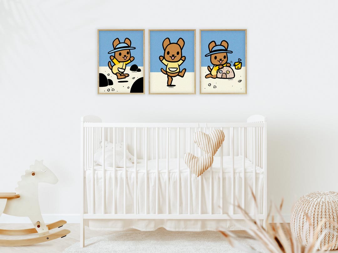 Embrace beachside adventures with these vibrant wall art creations.