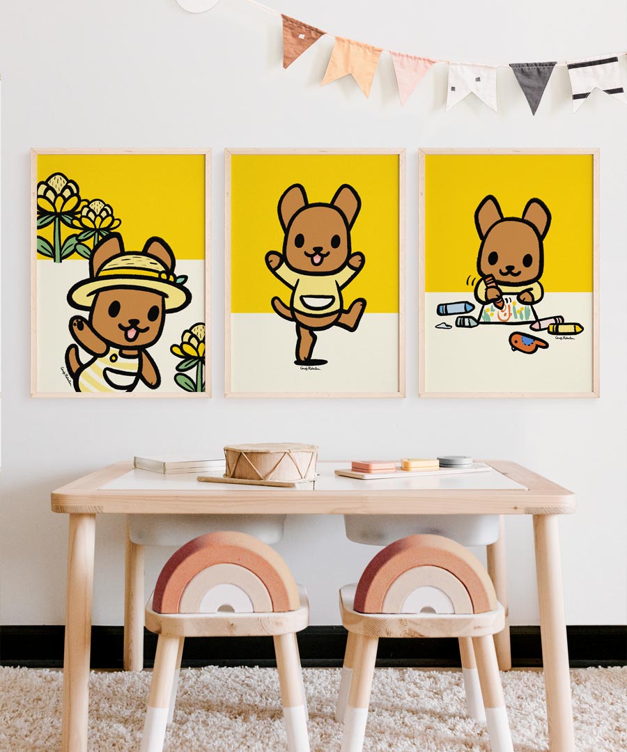 Adorable Roobee Roo Kangaroo Wall Art