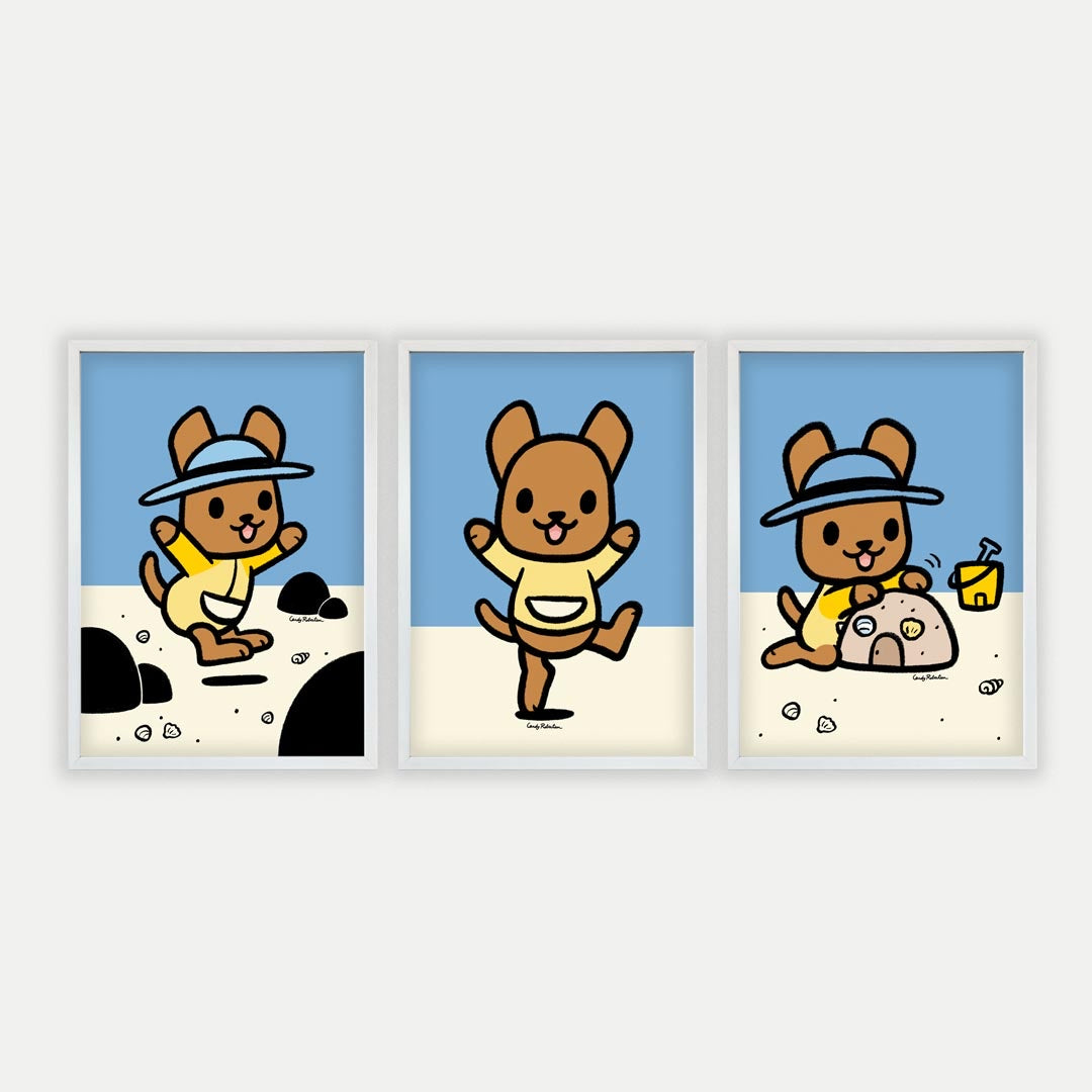 Capture the joy of beach play with these delightful wall art pieces