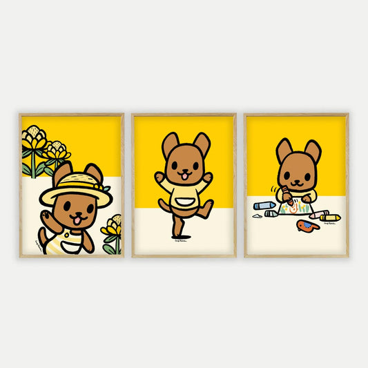 Joyful Aussie Critters Kids' Room Prints