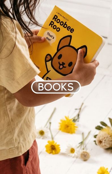 Lift the flap board book for children, featuring Roobee Roo.