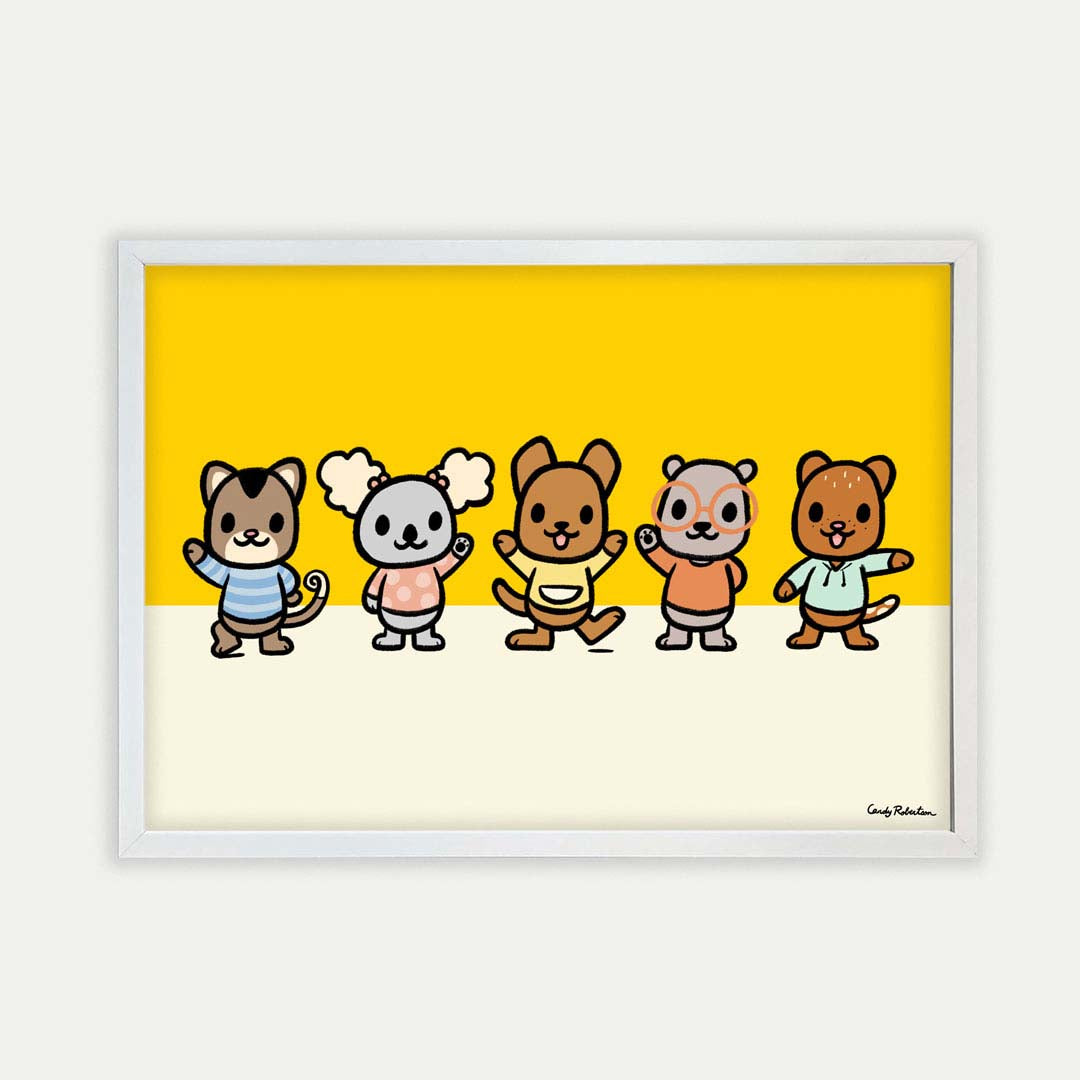 Contemporary Character Wall Art with Australian Flair for Children