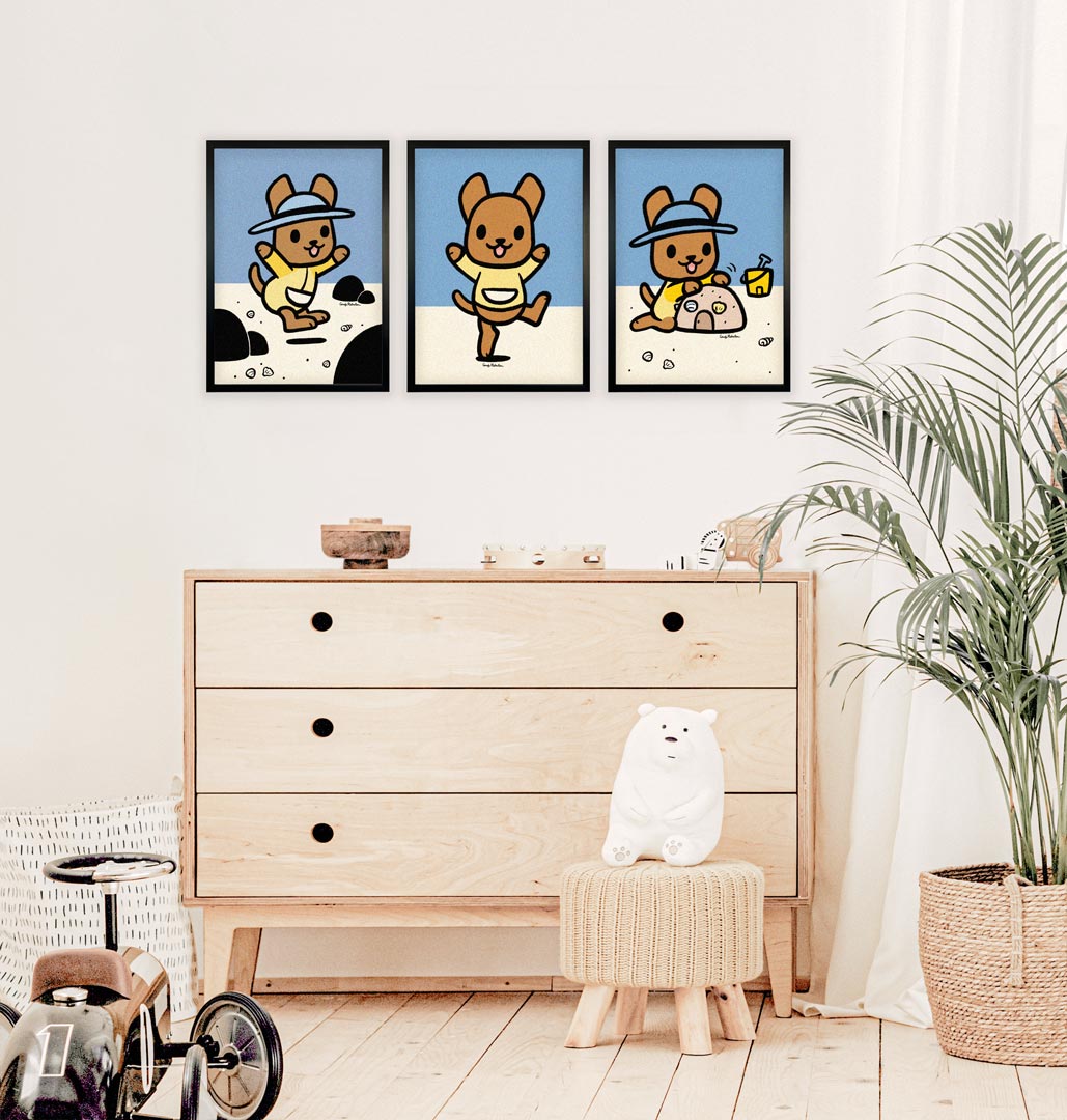Immerse in seaside fun with these captivating wall art prints